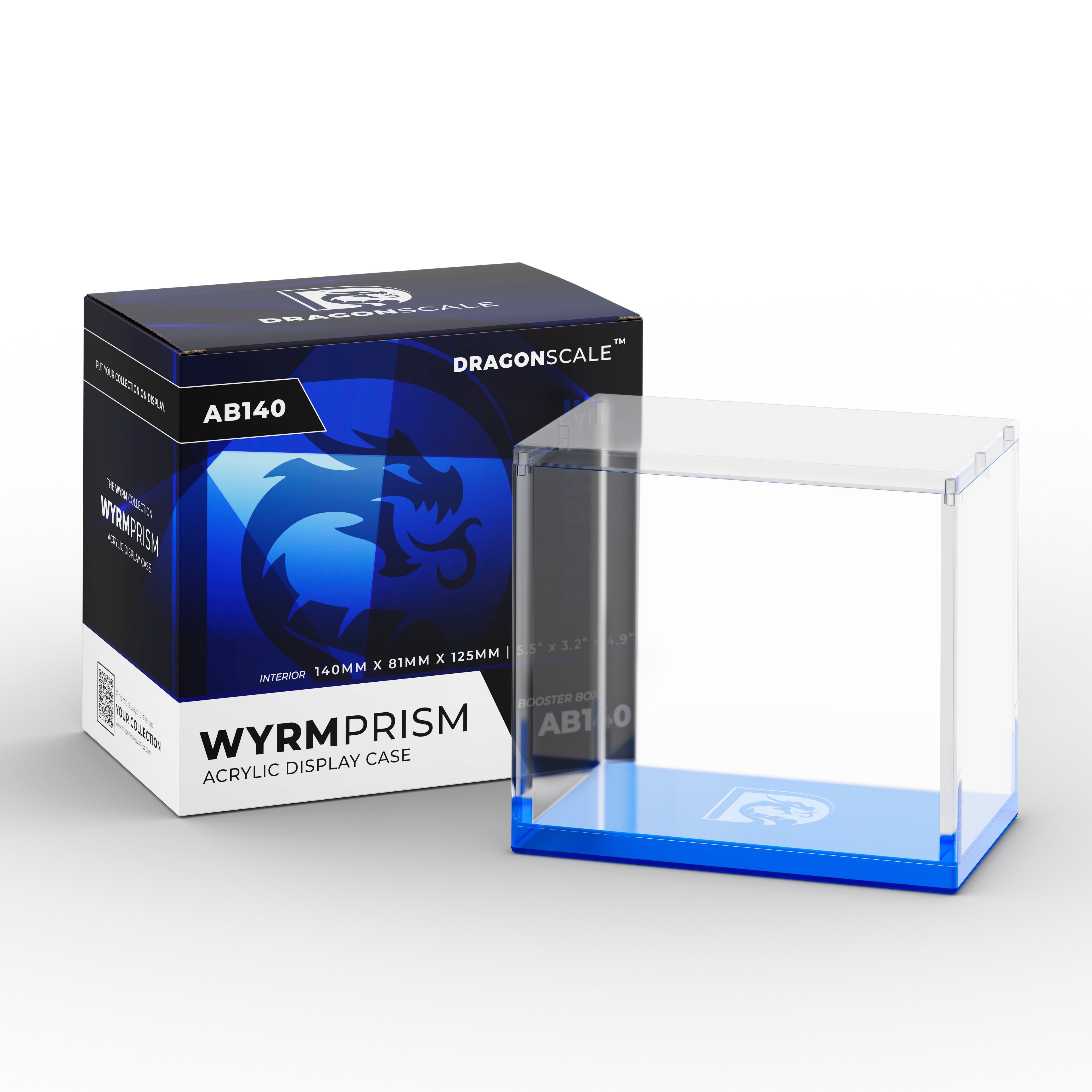Dragonscale Booster Box Acrylic Display Wyrmprism AB140 - Sapphire