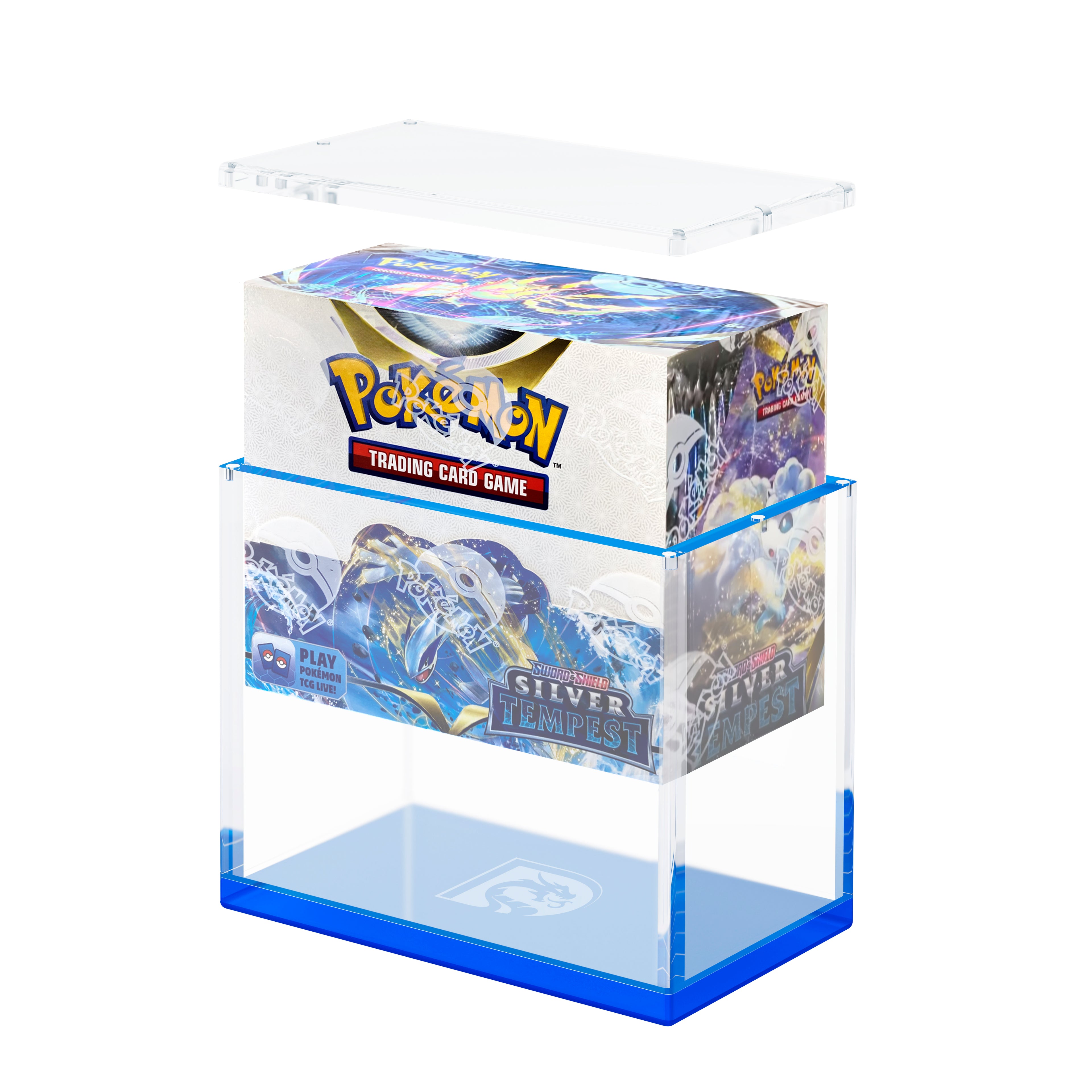 Dragonscale Booster Box Acrylic Display Wyrmprism AB140 - Sapphire